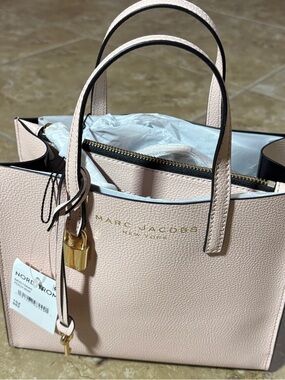 Marc Jacobs Mini Grind Tote Peach Whip NWT Leather Satchel M0015685